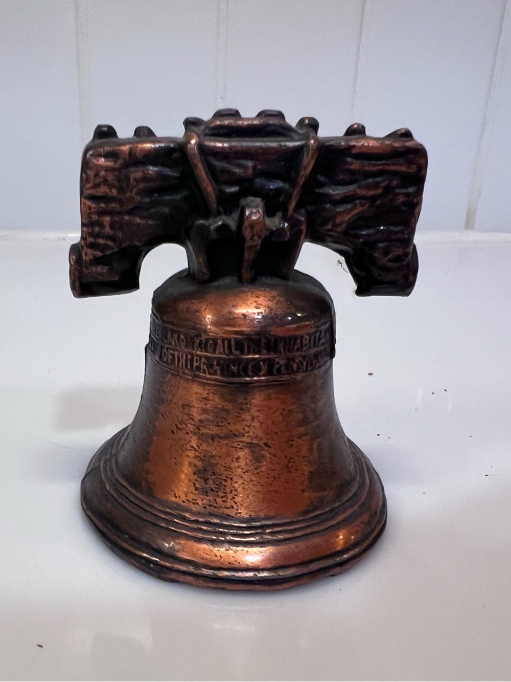 Liberty Bell Philadelphia Souvenir Metal Bell Bronze Tone Pennsylvania Decor